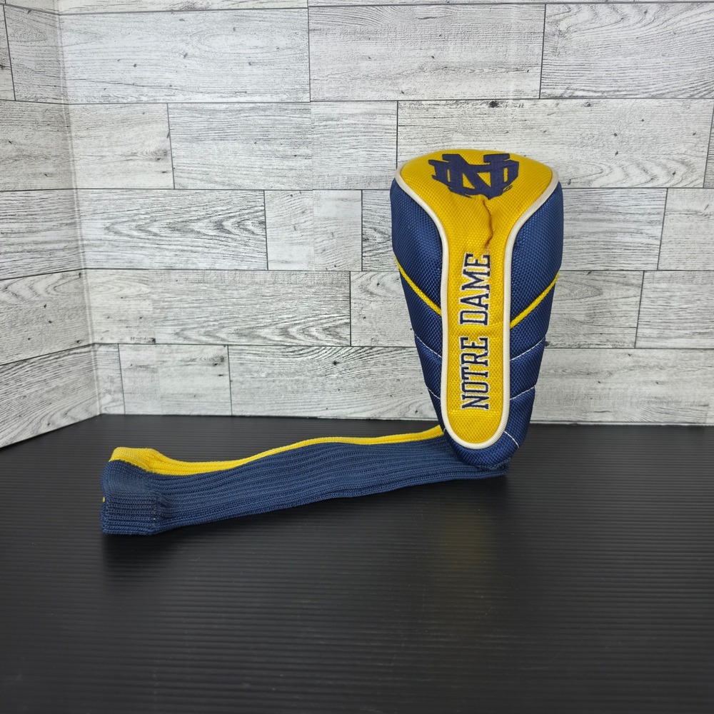 Notre Dame Fighting Irish Golf Headcover #3 Fairway Wood Navy Blue Gold Mesh